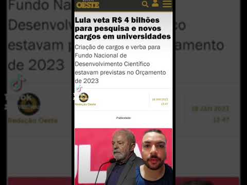 Lula na GLOBONEWS e veta 4 bilhões da educação. #shorts #lula #bolsonaro #tecnologia #brasil