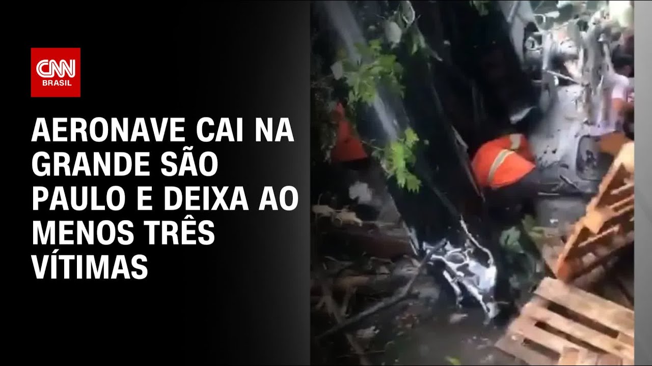 Aeronave cai na Grande São Paulo e deixa ao menos três vítimas | CNN 360º