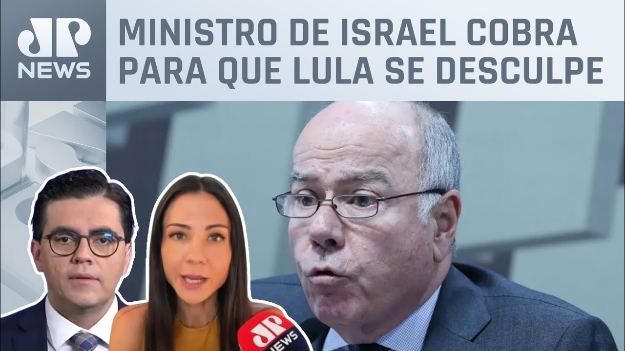 Mauro Vieira rebate críticas de diplomata israelense; Amanda Klein e Cristiano Vilela comentam