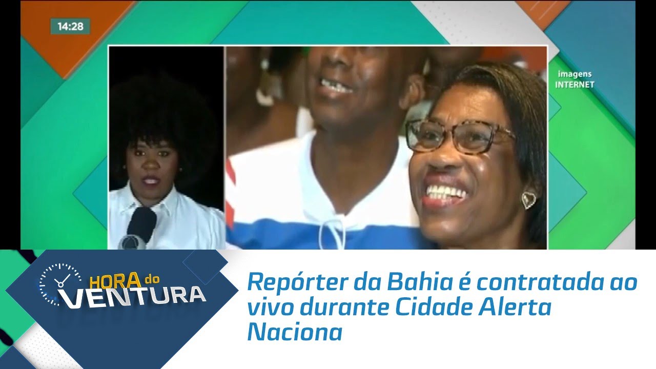 Repórter da Bahia é contratada ao vivo durante Cidade Alerta Nacional