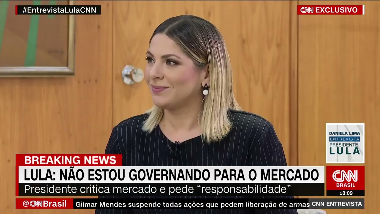 Presidente Lula é entrevistado por Daniela Lima da CNN Brasil e fala sobre salário mínimo e IR