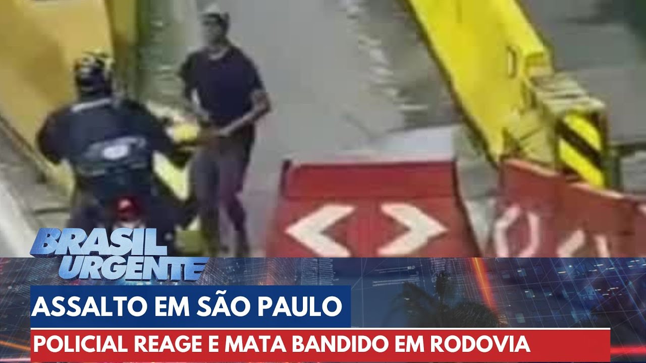 Policial reage assalto e atira em bandidos em rodovia | Brasil Urgente