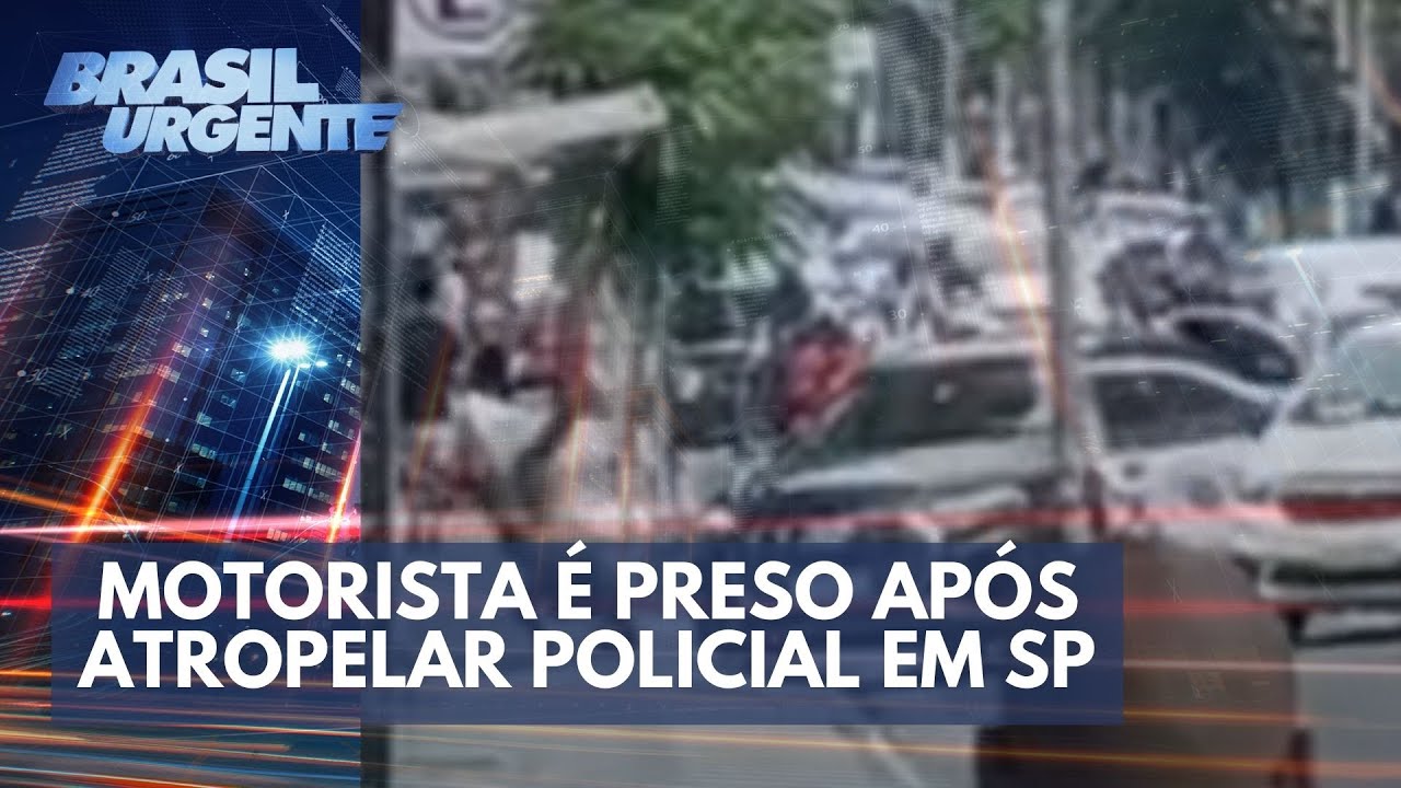 Perseguição e tiros: motorista é preso após atropelar policial | Brasil Urgente