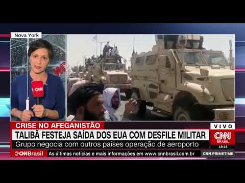 Talibã festeja saída dos EUA com desfile militar CNN BRASIL