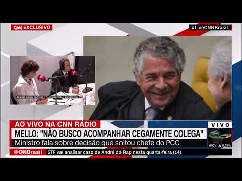Min.Marco Aurélio"bate" telefone na cara reporter da CNN Brasil.13/10/2020