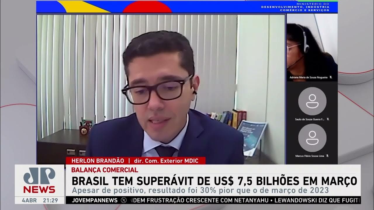 Brasil tem superávit de US$ 7,5 bilhões em março