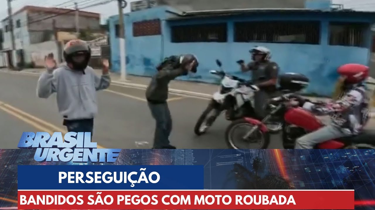 PERSEGUIÇÃO POLICIAL: Moto roubada em São Matheus | Brasil Urgente