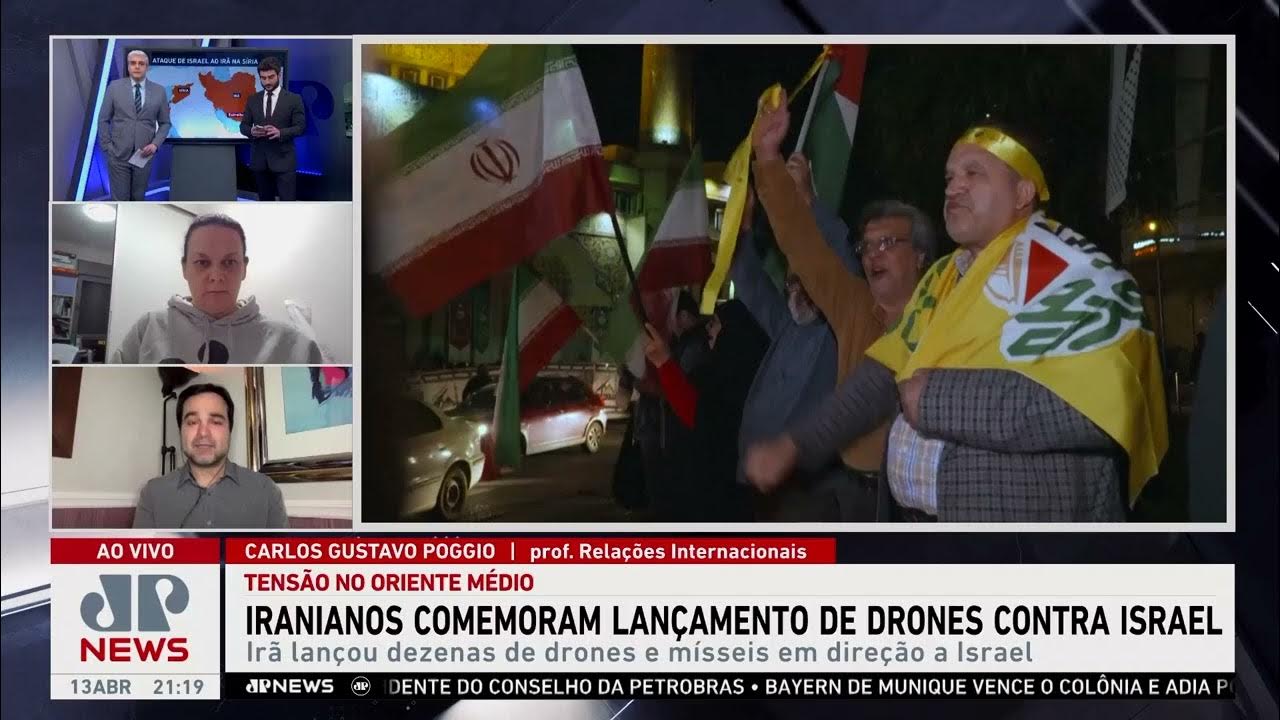 Iranianos comemoram lançamento de drones contra Israel