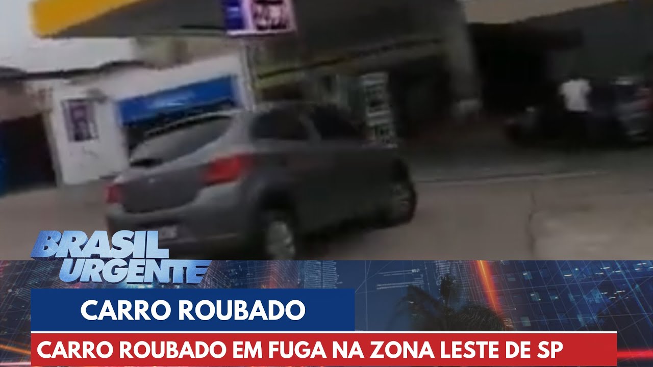 PERSEGUIÇÃO POLICIAL: Carro roubado em fuga | Brasil Urgente