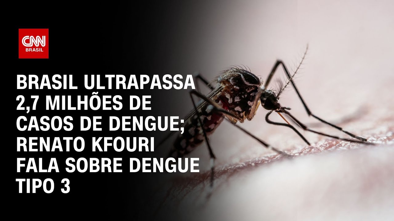 Brasil ultrapassa 2,7 milhões de casos de dengue; Renato Kfouri fala sobre dengue tipo 3 | AGORA CNN