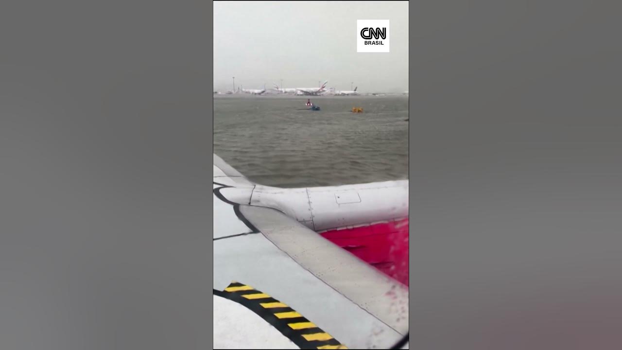 Normalmente seca, Dubai tem equivalente a um ano de chuva; aviões ficam cercados pela água