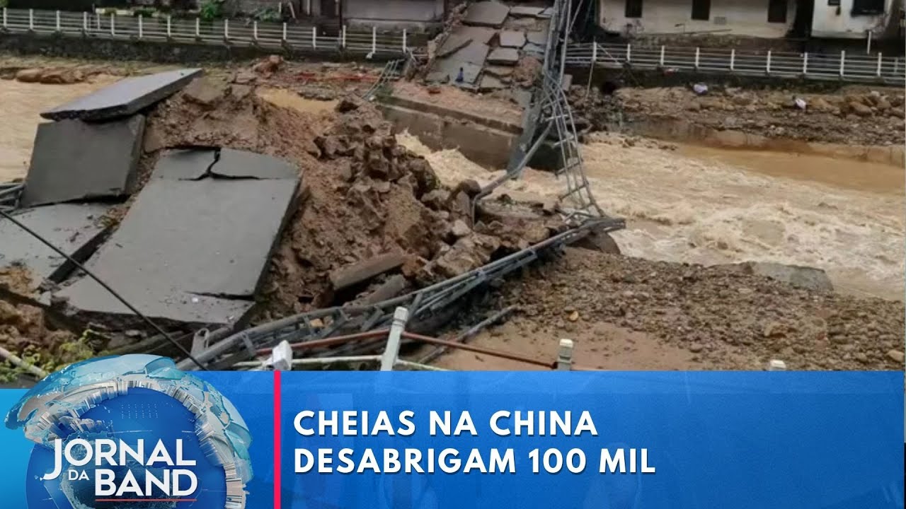 Mais de 100 mil deixaram casas devido às tempestades na China | Jornal da Band