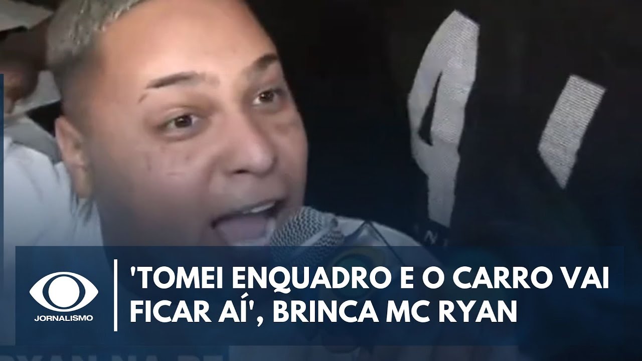 'Tomei enquadro e o carro vai ficar aí', brinca MC Ryan após sair da sede da PF | Brasil Urgente